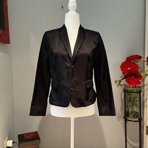 NEW Calvin Klein Black Tuxedo Style Thin Lapel Career Suit Blazer Jacket 6 NWT